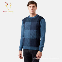 Fashion Mens Intarsia Cashmere Pullover Sweater Knit Pullover Sweater